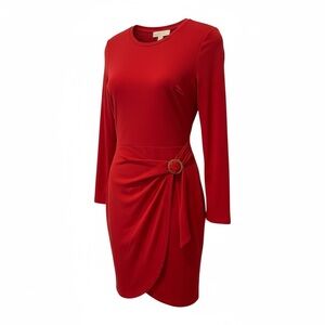 ❤️ Michael Kors Red Faux Wrap Dress (NWT, Size M)